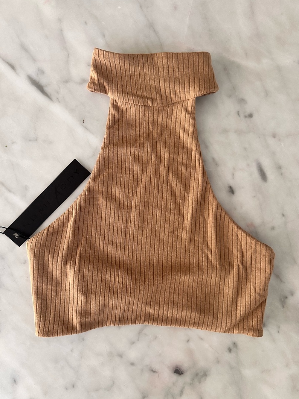 Indah Halter Crop Top in Mocha